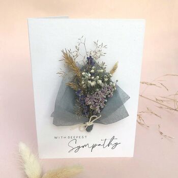 Sympathy Dried Flower Bouquet Card, 9 of 10