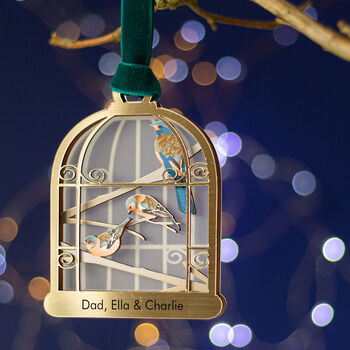 Birdcage Family Personalised Christmas Tree Decoration, 5 of 7