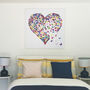Large Feature Wall Butterfly Kaleidoscope Heart Print, thumbnail 1 of 6