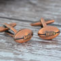Vintage Rugby Ball Cufflinks, thumbnail 3 of 3