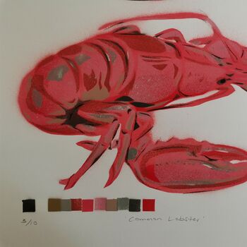 'Common Lobster' Original Signed Painting, 9 of 10