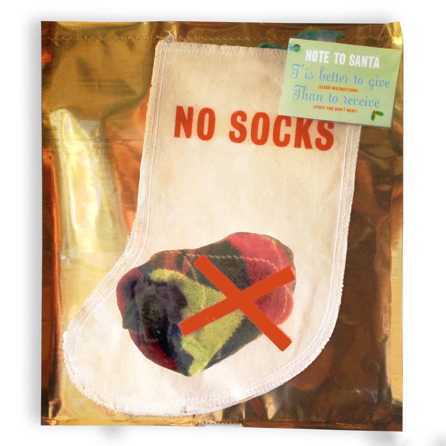 Funny Christmas Stockings For Kids Or Adults By Twisted Twee Homewares