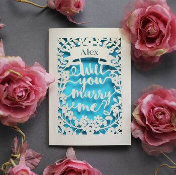 Personalised Papercut Proposal Card, 10 of 10