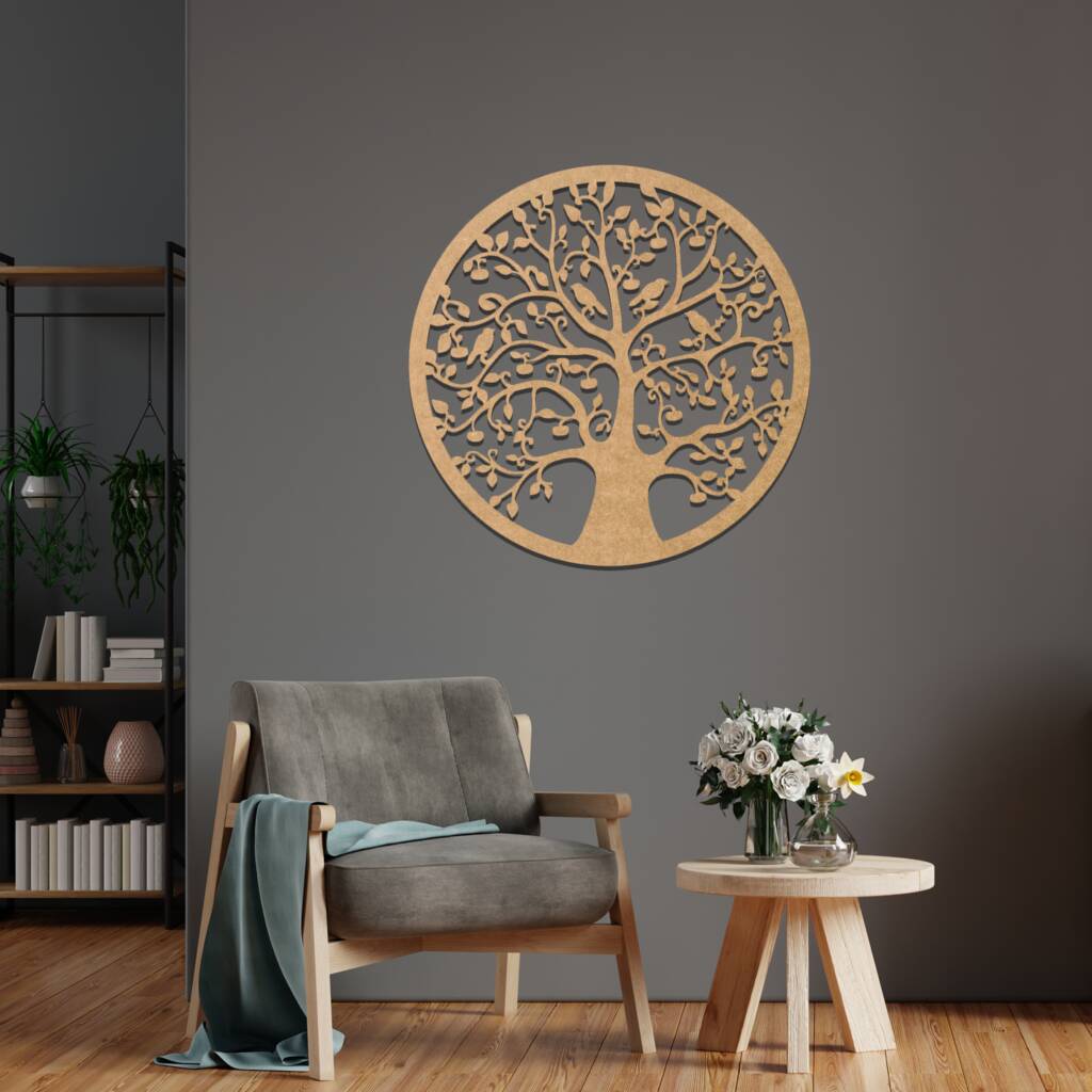 Wooden Mystery Tree Of Life Round Home Room Wall Art By Duke Craft ...