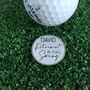 Personalised Retirement In Full Swing Golf Ball Marker, thumbnail 1 of 4