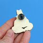 Wolf And Fox Wooden Pin, thumbnail 2 of 3