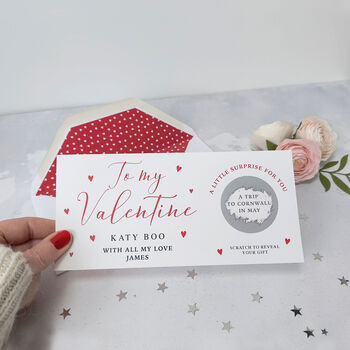 Personalised To My Valentine Scratch To Reveal Card, 4 of 4