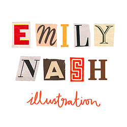 Emily Nash Illustration Collaged Square Logo