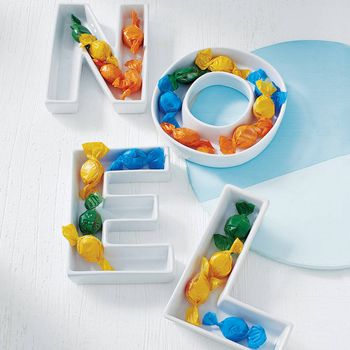 A Set Of 'Noel ' Ceramic Letter Dishes, 3 of 3