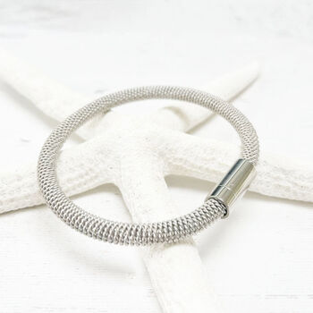 Modern Stainless Steel Mesh Rope Bracelet For Him, 2 of 8