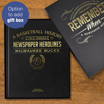 Milwaukee Bucks Personalised Basketball Gift Newspaper Book, 9 of 12