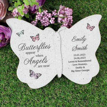 Personalised Memorial Butterflies Plaque, 2 of 4