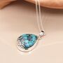 Sterling Silver Jali Copper Turquoise Necklace, thumbnail 3 of 12