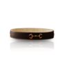 Travertine And Leather Tray With Gold Horsebit, thumbnail 2 of 2