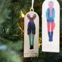 Personalised Winter Reindeer Christmas Decoration, thumbnail 2 of 3