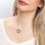 Personalised Heavy Sterling Silver Triple Interlinked Circles Necklace, thumbnail 1 of 12