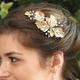 Sunburst Enamel Art Deco Inspired Bridal Hair Clip, thumbnail 6 of 9