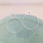 Silver Plated Large Double Hoop Earrings, thumbnail 2 of 6