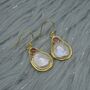 Mother Of Pearl Pink Tourmaline Silver Earrings, thumbnail 3 of 9