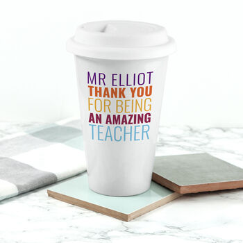 Personalised Amazing Teacher Travel Mug, 5 of 7