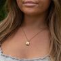 Star Locket Necklace With Blue Stone, Silver Or Gold, thumbnail 5 of 11