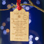Baby's First Christmas Letter Wooden Tag Decoration, thumbnail 5 of 6