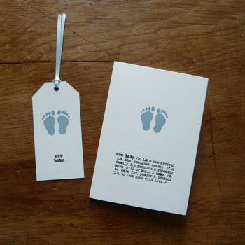 Baby Girl/Boy Footprint Card, 5 of 6
