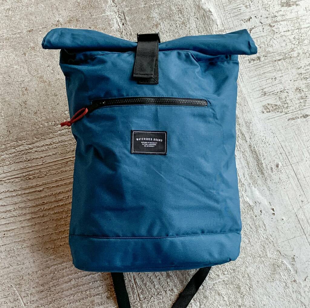recycled leather backpack