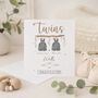 Personalised Twins Congratulations Card, thumbnail 2 of 7