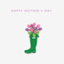 Happy Mother's Day Tulips In Wellie Card, thumbnail 2 of 2
