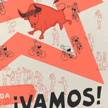 Vuelta Grand Tour Cycling Poster, Art For Cyclists, 3 of 9