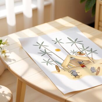 Safari Surf Camp Headquarters Art Print, 2 of 3