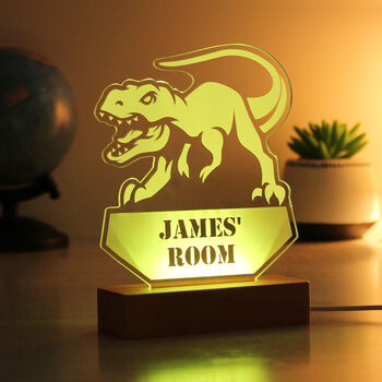 Personalised Dinosaur T Rex LED Night Light, 12 of 12