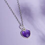 Healing Heart Amethyst Gemstone Necklace, thumbnail 7 of 10