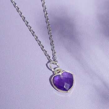 Healing Heart Amethyst Gemstone Necklace, 7 of 10