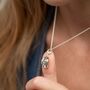 Cowboy Hat Charm Necklace, Sterling Silver Or Gold Plated, thumbnail 4 of 8