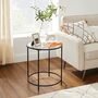 Black Round Side Table Small Coffee Table End Table, thumbnail 5 of 8