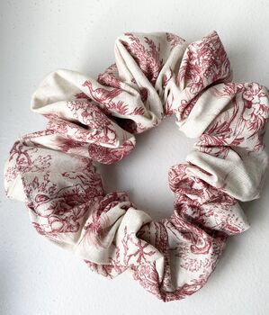 Marie Toile Scrunchie Red, 2 of 4