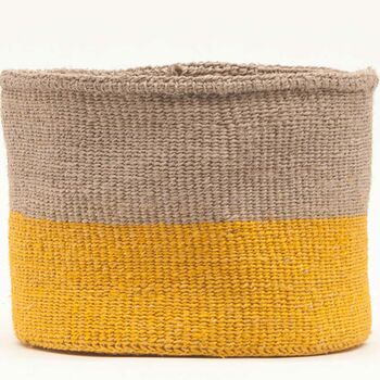 Yellow And Grey Duo Colour Block Basket, 8 of 9