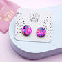 Large Abstract Neon Dash Stud Earrings, thumbnail 1 of 6
