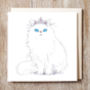 Birthday Card Princess Cat In Hat, thumbnail 2 of 2