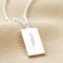 Personalised Birth Flower Tiny Tag Pendant Necklace, thumbnail 2 of 11