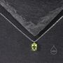 Tiny Genuine Peridot Crystal Oval Pendant Necklace, thumbnail 7 of 10