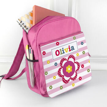 Personalised Girl's Pink Mini Rucksack, 9 of 12