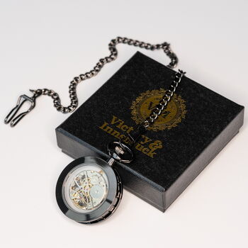 Skeleton Pocket Watch Gunmetal; The Collingwood Two By Victory and ...
