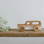 Wooden Toy Car Station Wagon White, thumbnail 1 of 12