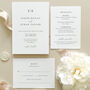 Classic Monogram Wedding Invitation, thumbnail 1 of 7