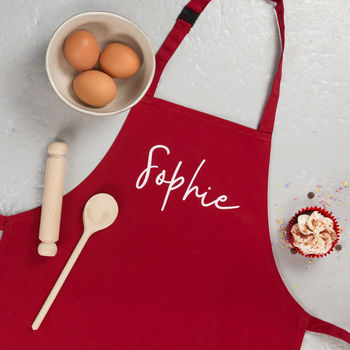 Personalised Name Apron For Kids, 2 of 8