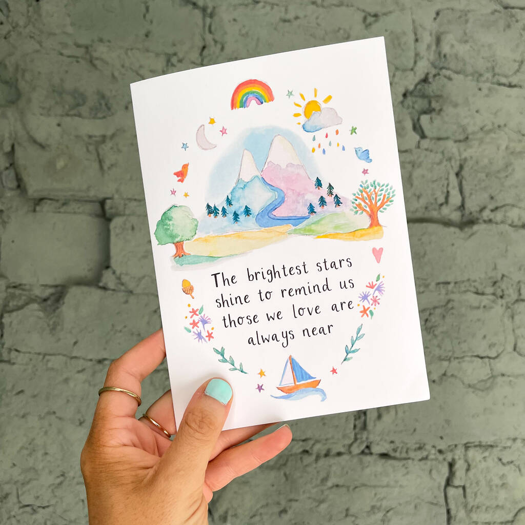 The Brightest Stars Thinking Of You Sympathy Card, 1 of 4
