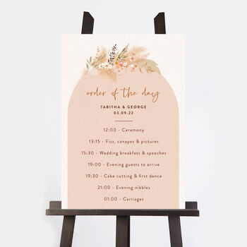 Modern Boho Wedding Order Of The Day Sign, 2 of 2